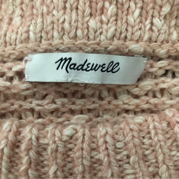 Madewell Baez Pullover Crewneck Sweater Pink Wool Alpaca Blend Size Medium - Picture 4 of 6